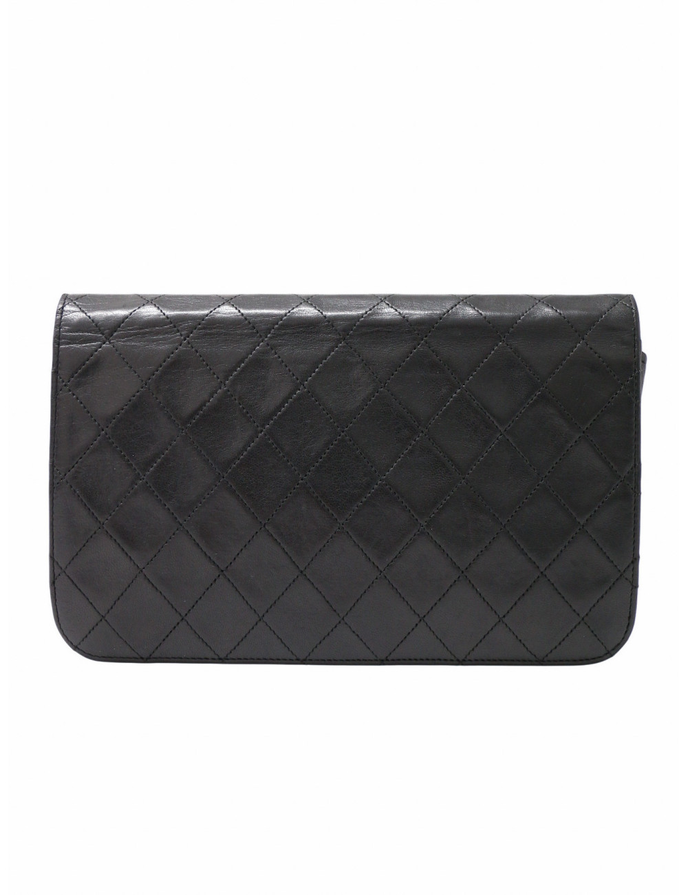 Sac Chanel cuir d'agneau matelassé noir Vintage