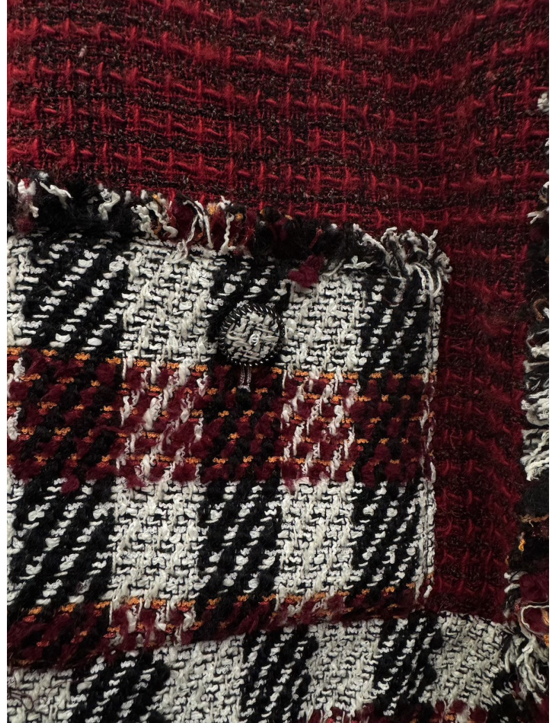 Veste tweed Chanel rouge Automne-Hiver 2016