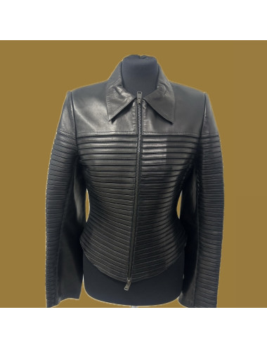 Ensemble JEAN CLAUDE JITROIS cuir noir