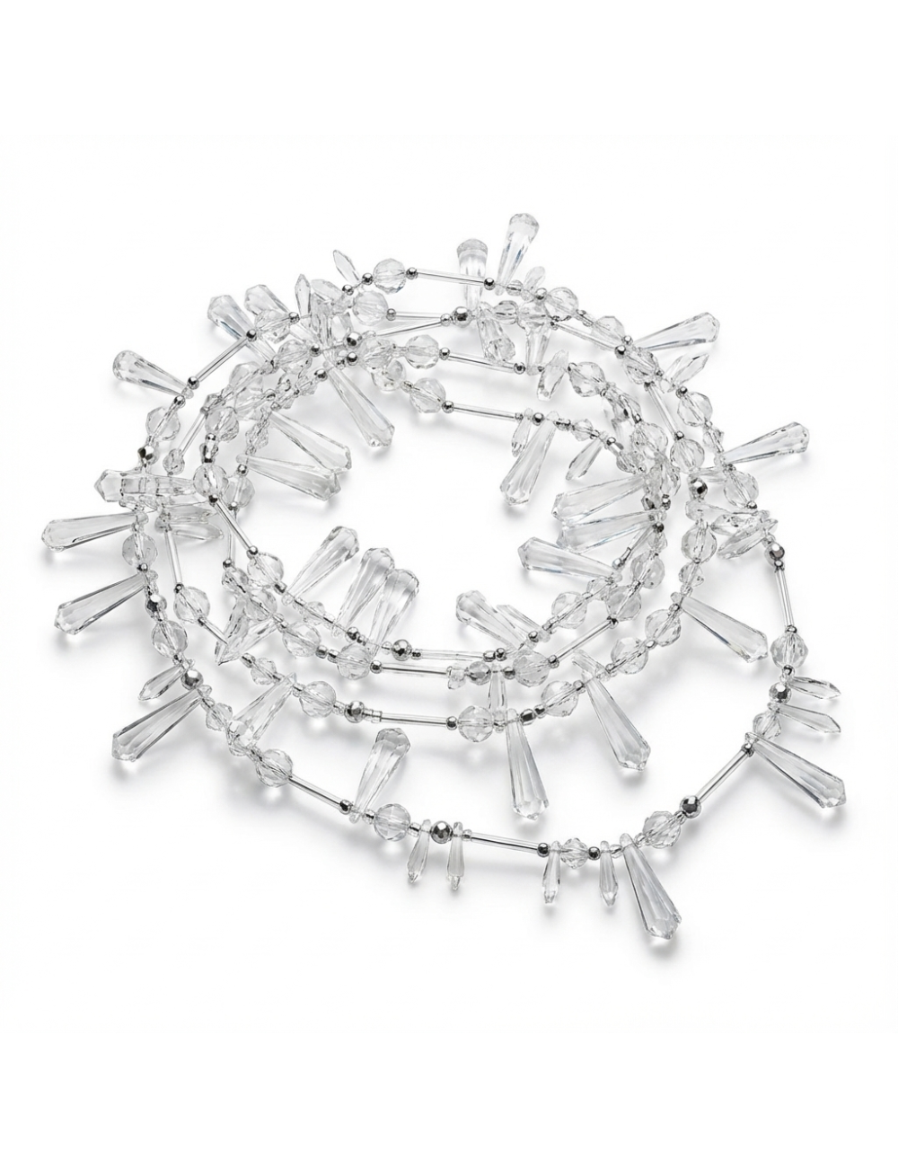 Sautoir Couture Thierry Mugler perles transparentes