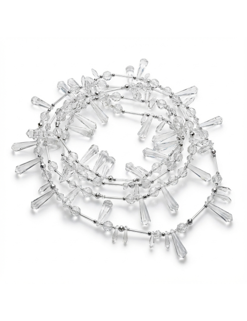 Sautoir Couture Thierry Mugler perles transparentes