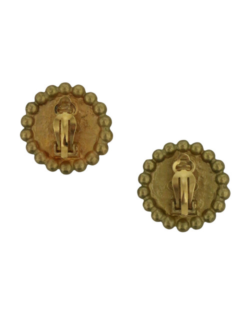 Boucles d'oreille vintage Chanel rondes