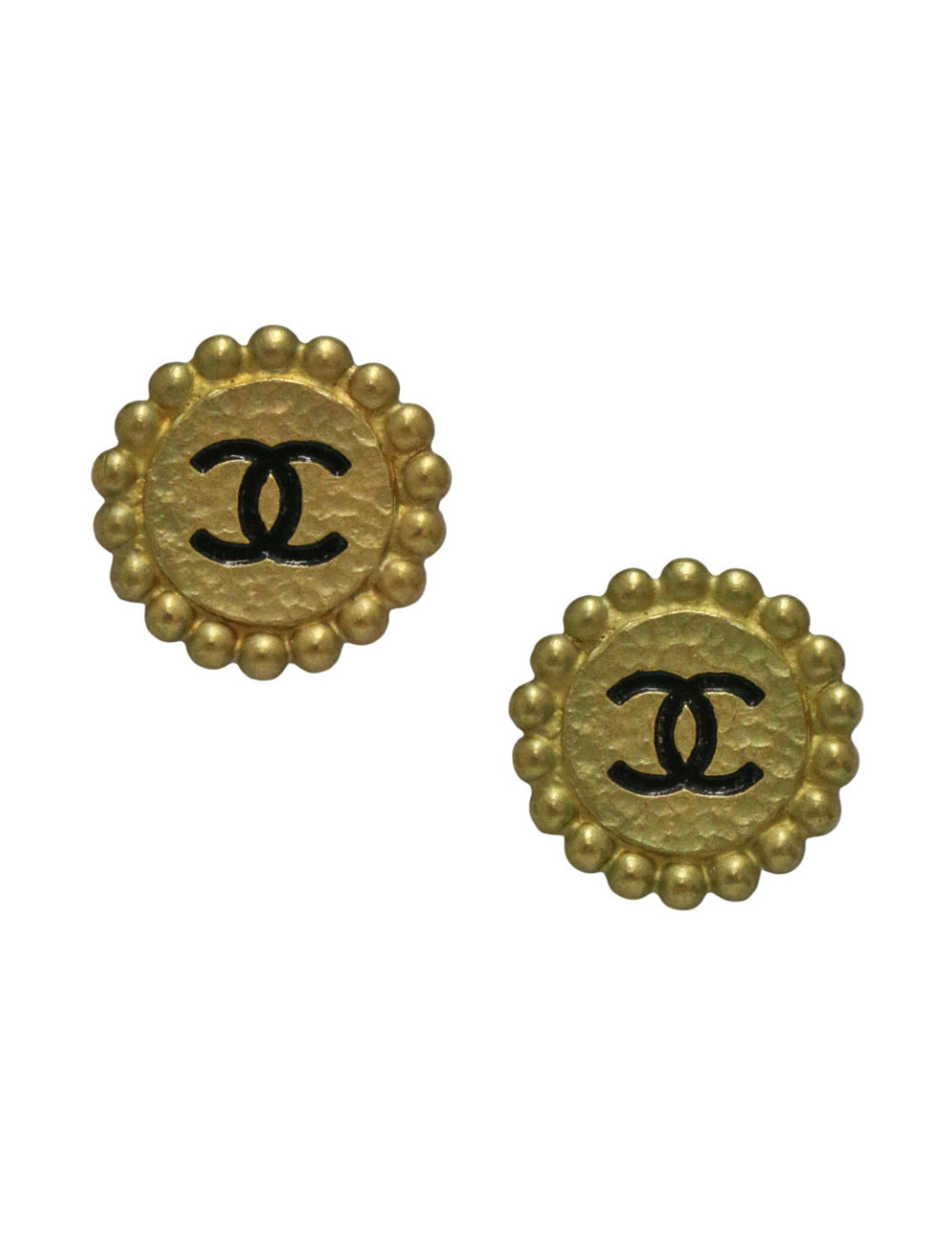 Boucles d'oreille vintage Chanel rondes