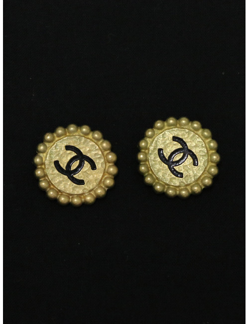 Boucles d'oreille vintage Chanel rondes