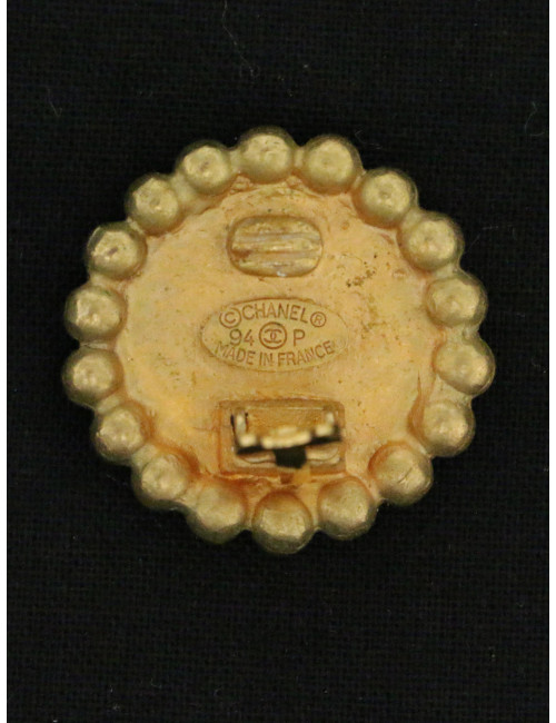 Boucles d'oreille vintage Chanel rondes