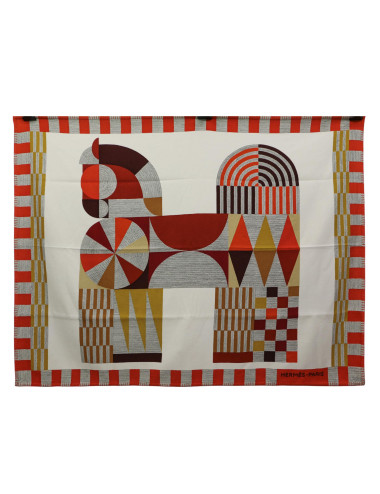 Plaid Imprimé cheval Hermès 100 % cachemire
