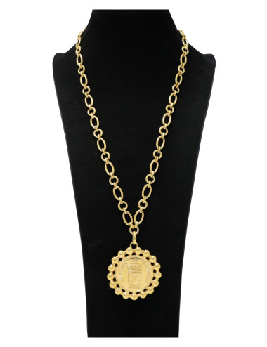 Sautoir Chanel médaillon doré Vintage