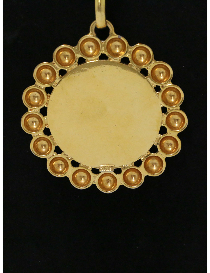 Sautoir Chanel médaillon doré Vintage