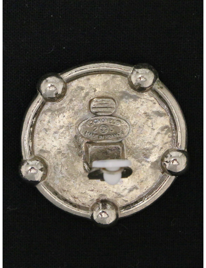 Boucles d'oreille rondes CHANEL argent