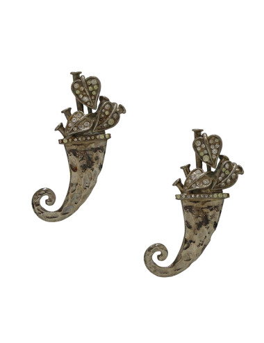 Clips d'oreille Chanel Corne d'abondance Vintage