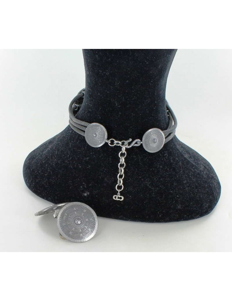 parure CHRISTIAN DIOR " boulciers " clips d'oreille