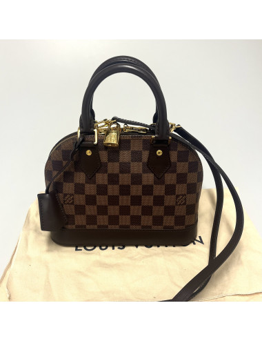 Sac Alma BB LOUIS VUITTON toile damier ébène