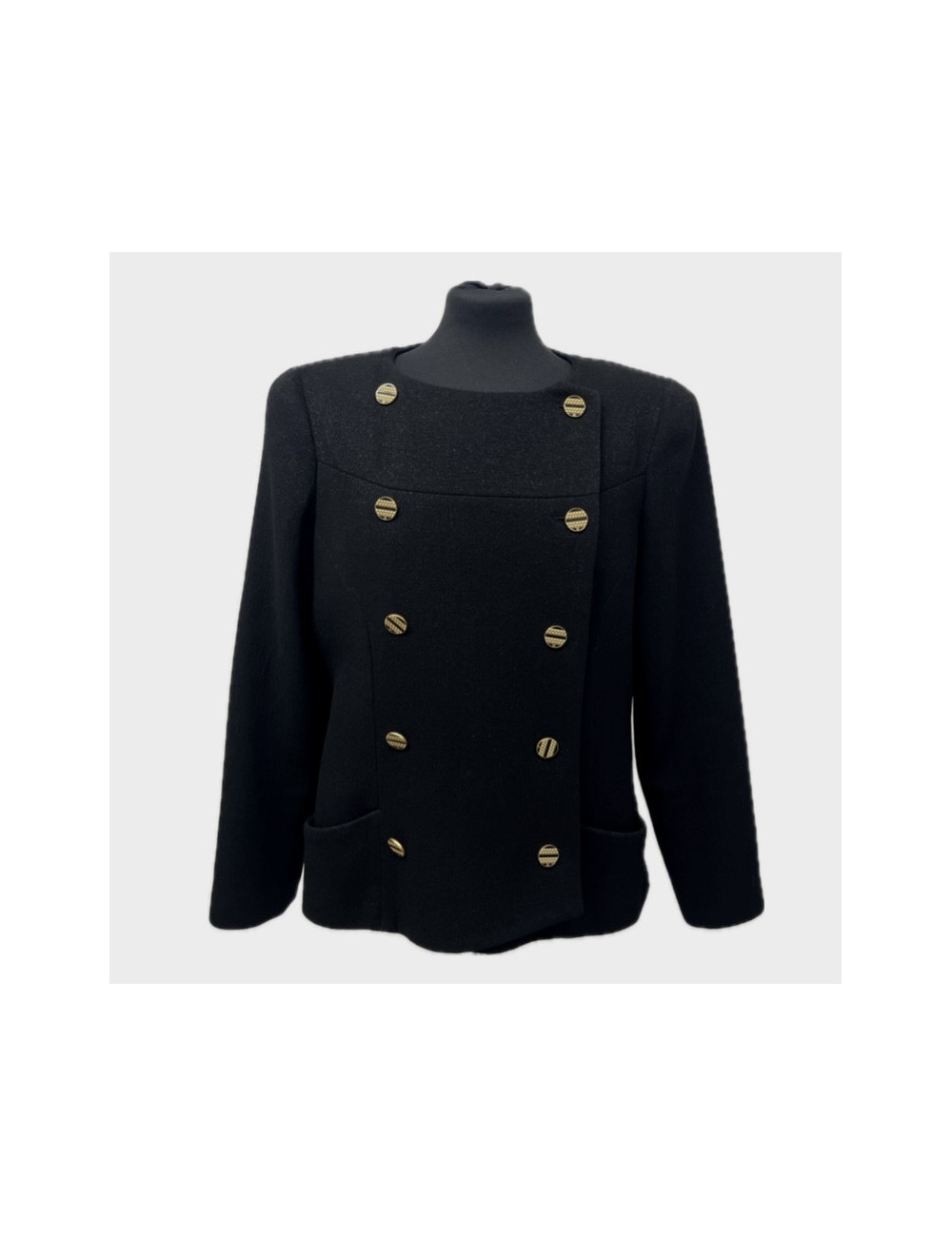 Veste CHANEL T 46 noir brillant