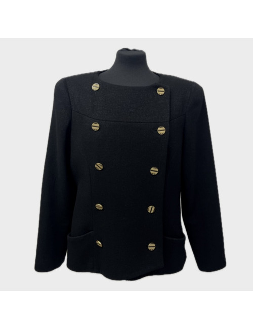 Veste CHANEL T 46 noir brillant