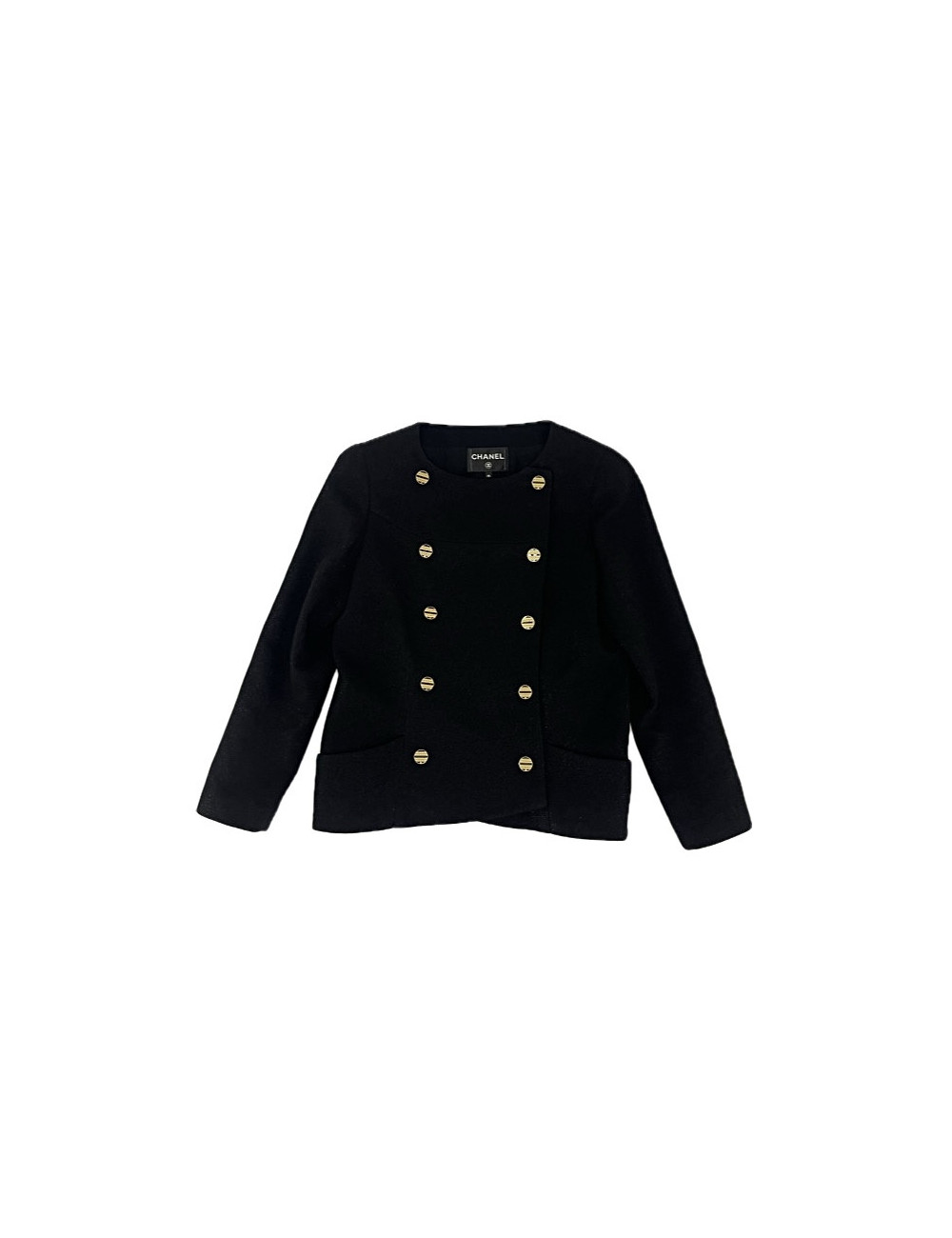 Veste CHANEL T 46 noir brillant