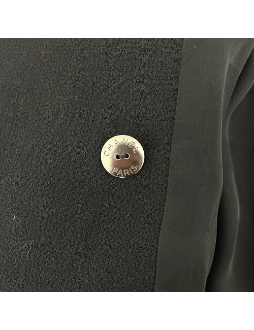 Veste CHANEL T 46 noir brillant
