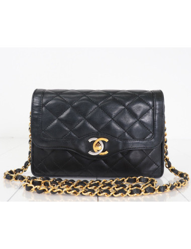Petit sac noir double CC Haute Couture Chanel