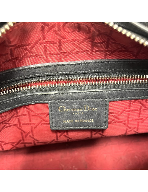 Sac Lady Dior noir Christian Dior bandoulière