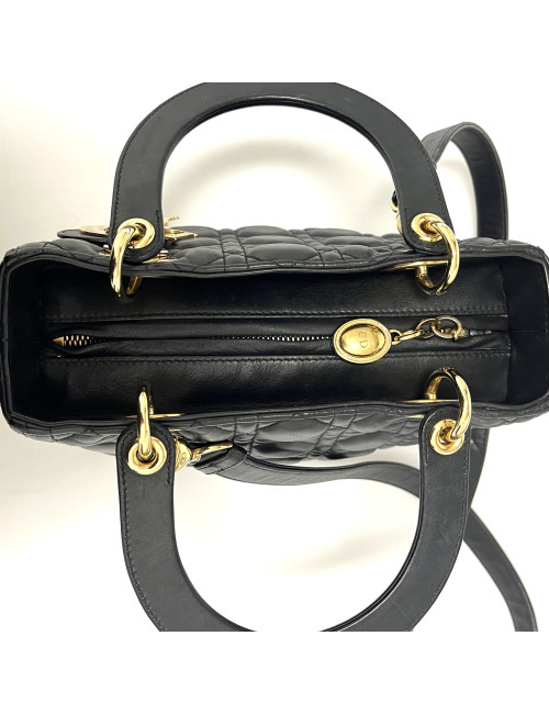 Sac Lady D CHRISTIAN DIOR noir bandoulière