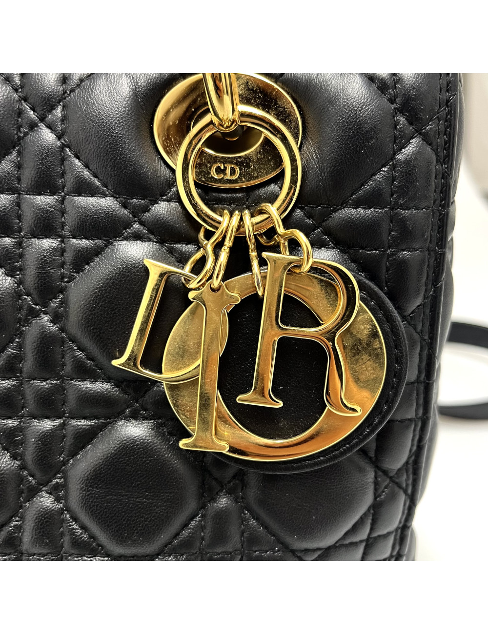 Sac Lady Dior noir Christian Dior bandoulière