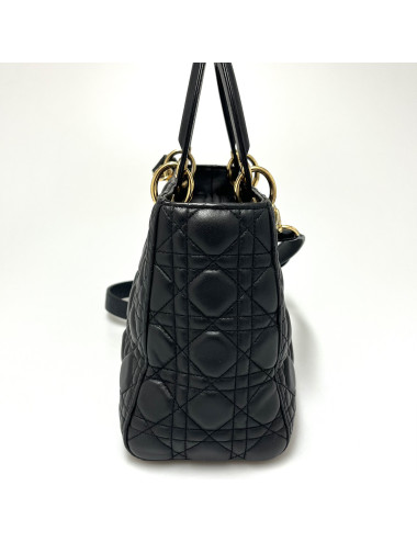 Sac Lady Dior noir Christian Dior bandoulière 2