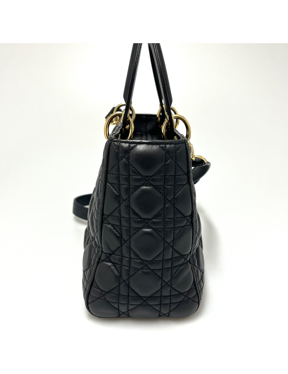 Sac Lady Dior noir Christian Dior bandoulière