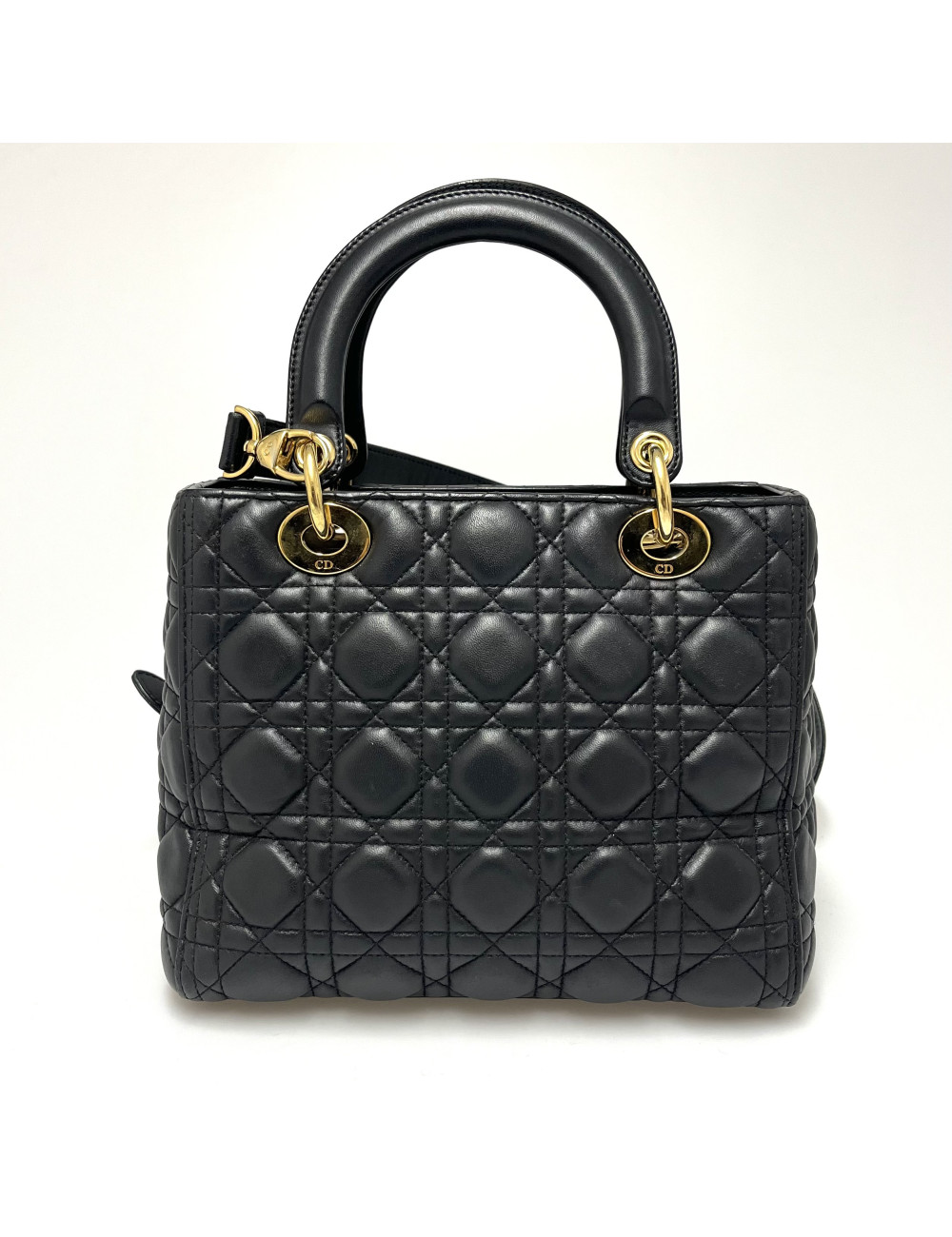 Sac Lady Dior noir Christian Dior bandoulière