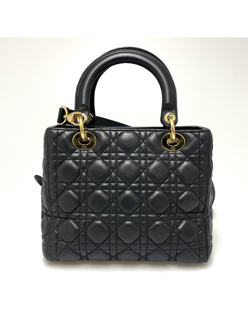 Sac Lady D CHRISTIAN DIOR noir bandoulière