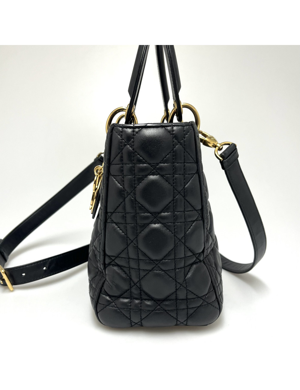 Sac Lady D CHRISTIAN DIOR noir bandoulière