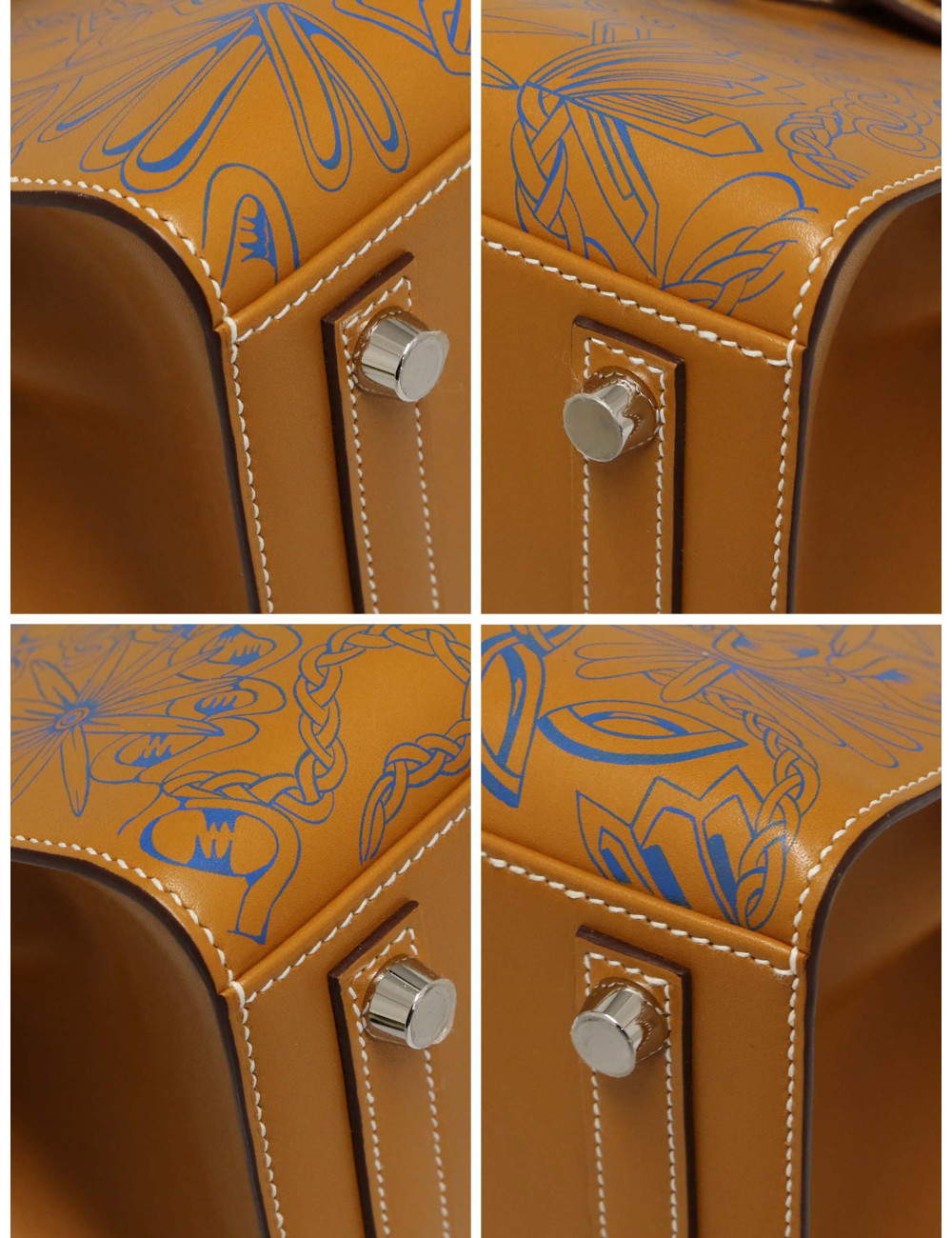 Birkin 25 sellier "Maillon en chaîne" naturel