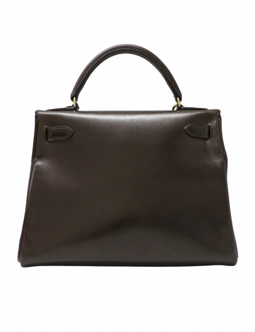 Sac Hermès Kelly 28 box marron Bandoulière