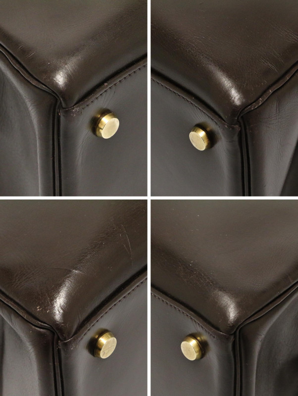 Sac Hermès Kelly 28 box marron Bandoulière