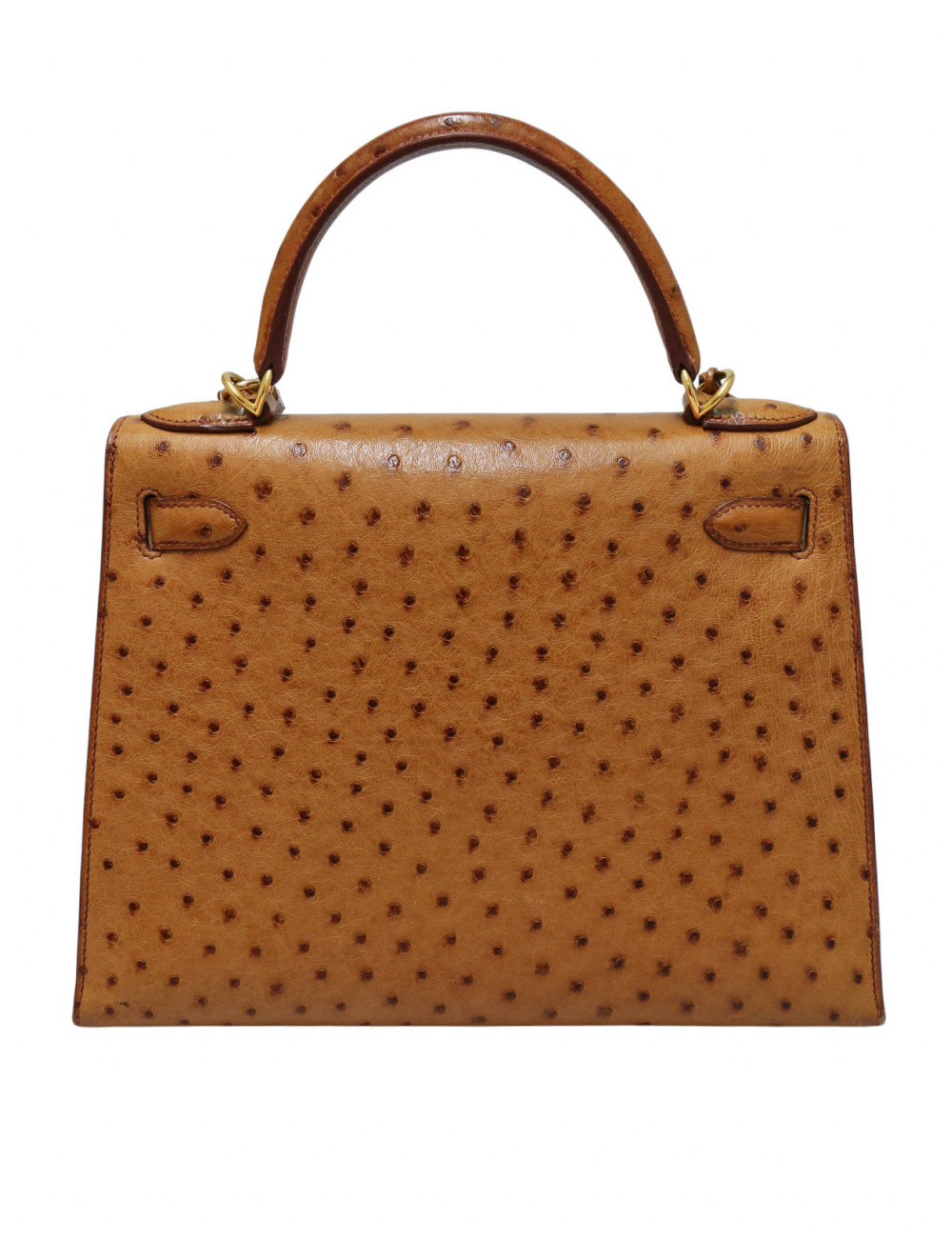 Kelly 28 sellier Hermès autruche gold