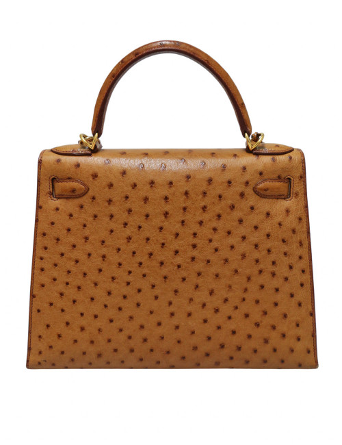 Kelly 28 sellier Hermès autruche gold