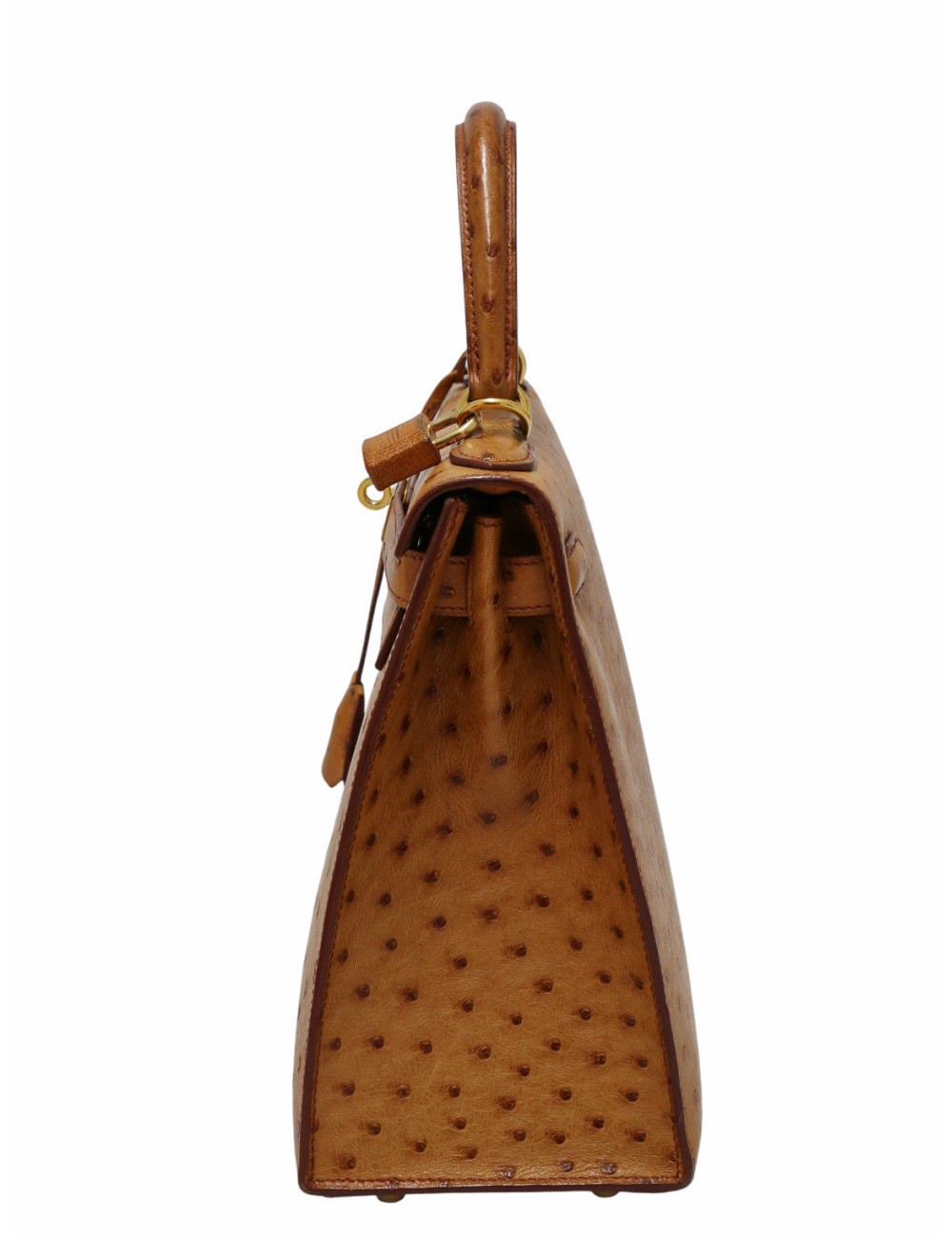 Kelly 28 sellier Hermès autruche gold