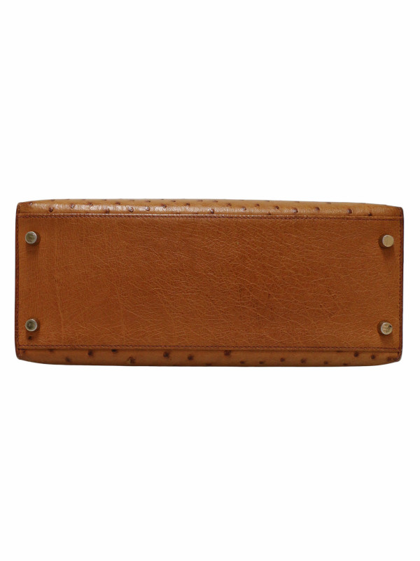 Kelly 28 sellier Hermès autruche gold