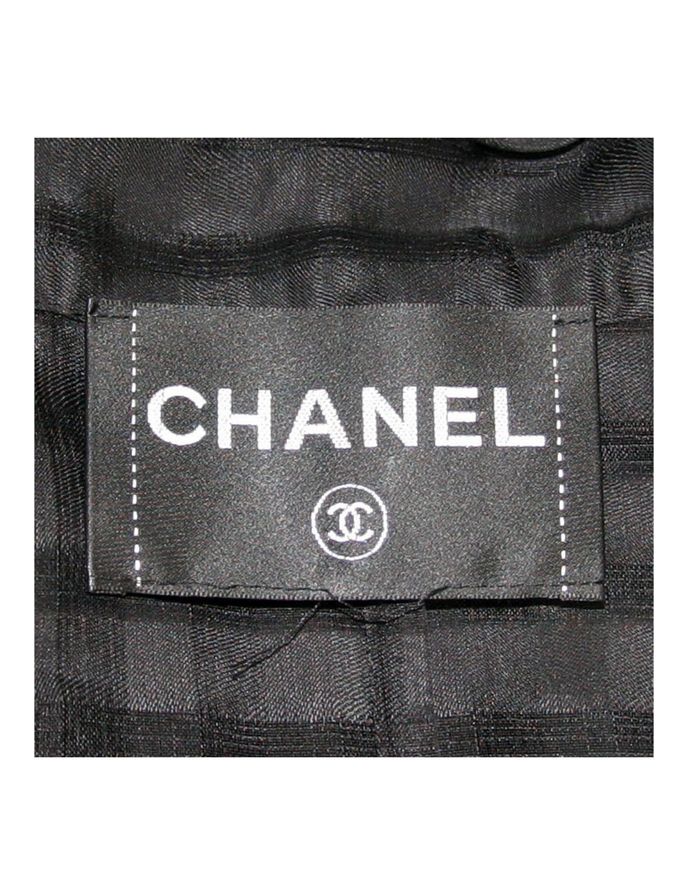 Veste longue CHANEL noire et transparente