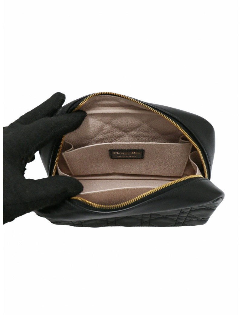 Trousse de toilette DIOR cuir d'agneau noir