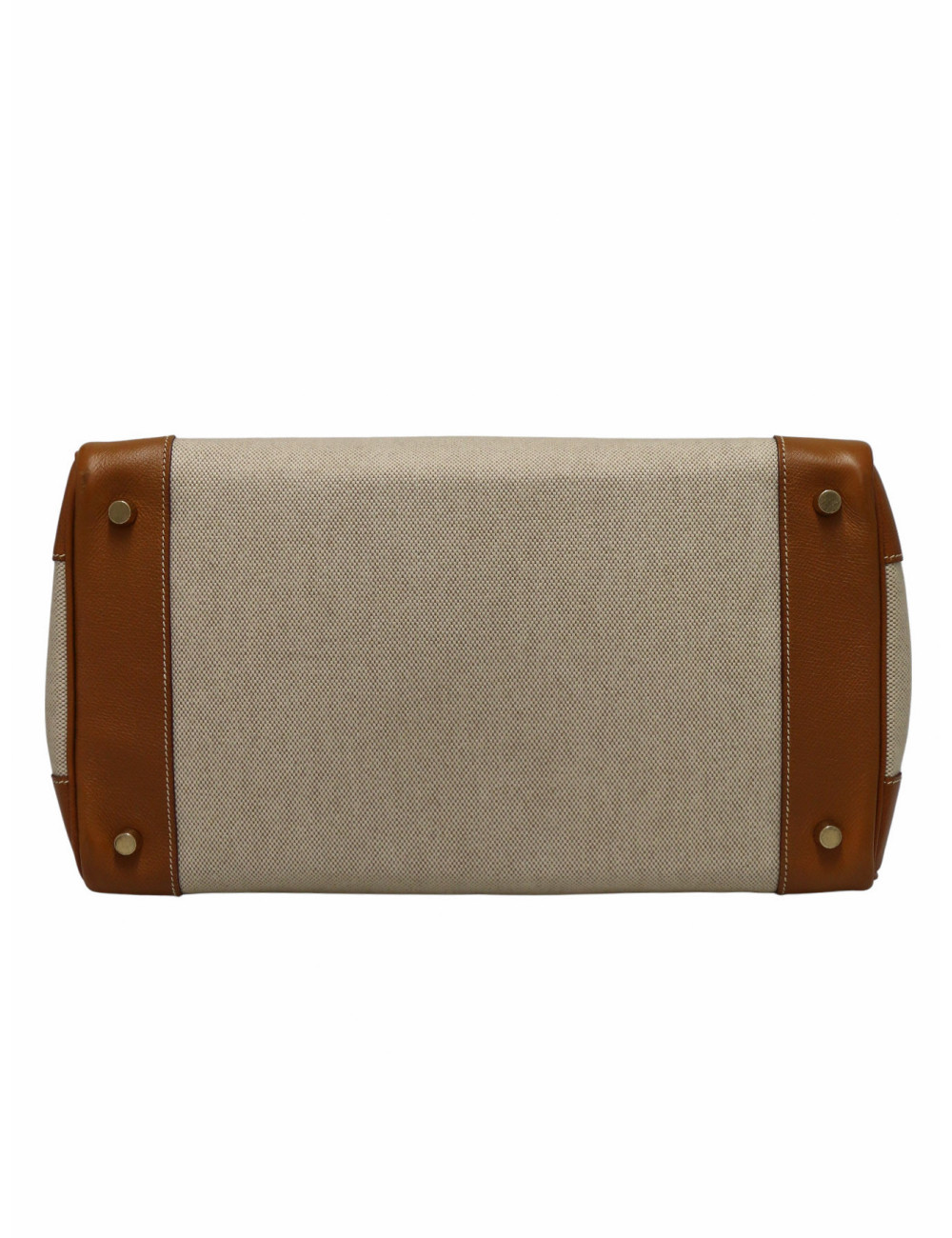 Birkin 35 Hermès toile et cuir gold