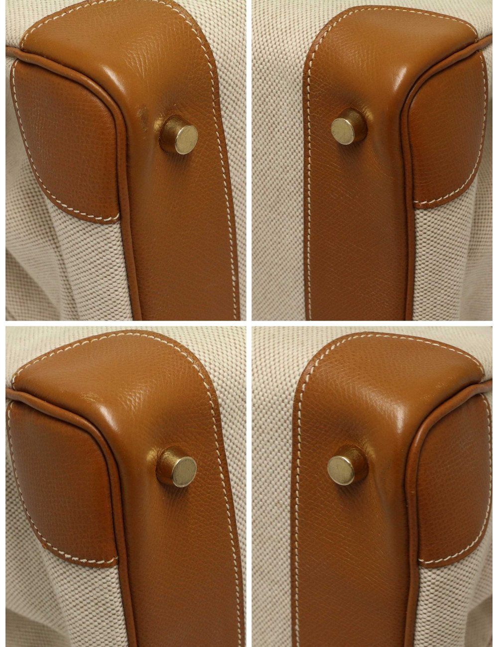 Birkin 35 Hermès toile et cuir gold