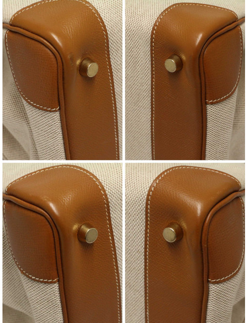 Birkin 35 Hermès toile et cuir gold