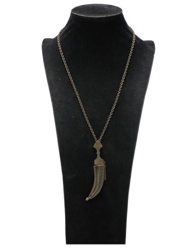 Collier YSL sabre laiton cuivré
