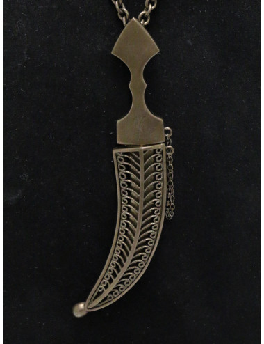 Collier YSL sabre laiton cuivré 2