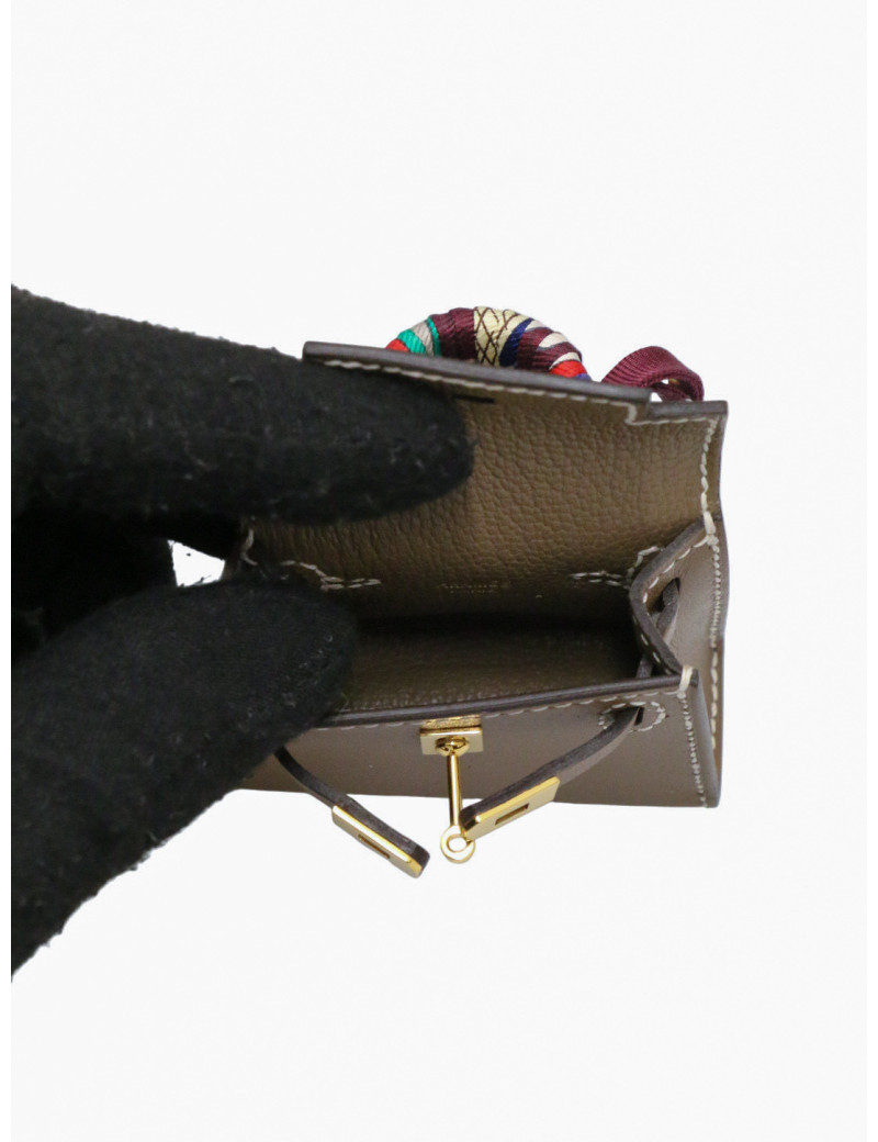 Bijou de sac étoupe Hermès Kelly Twilly