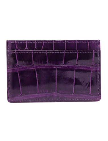 Porte cartes Louis Vuitton alligator violet