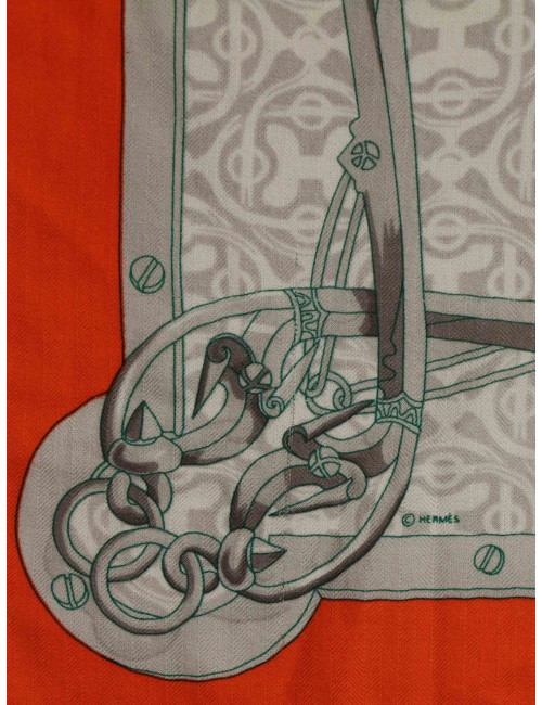 Châle Hermès Concours d'Etriers