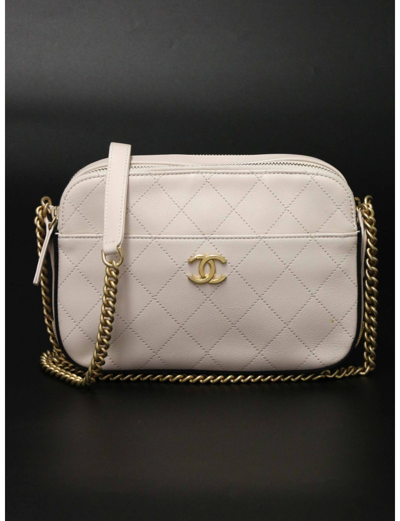 Caméra Chanel cuir d'agneau bicolore