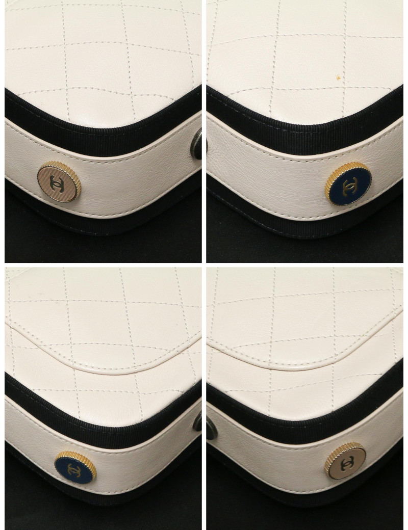 Caméra Chanel cuir d'agneau bicolore