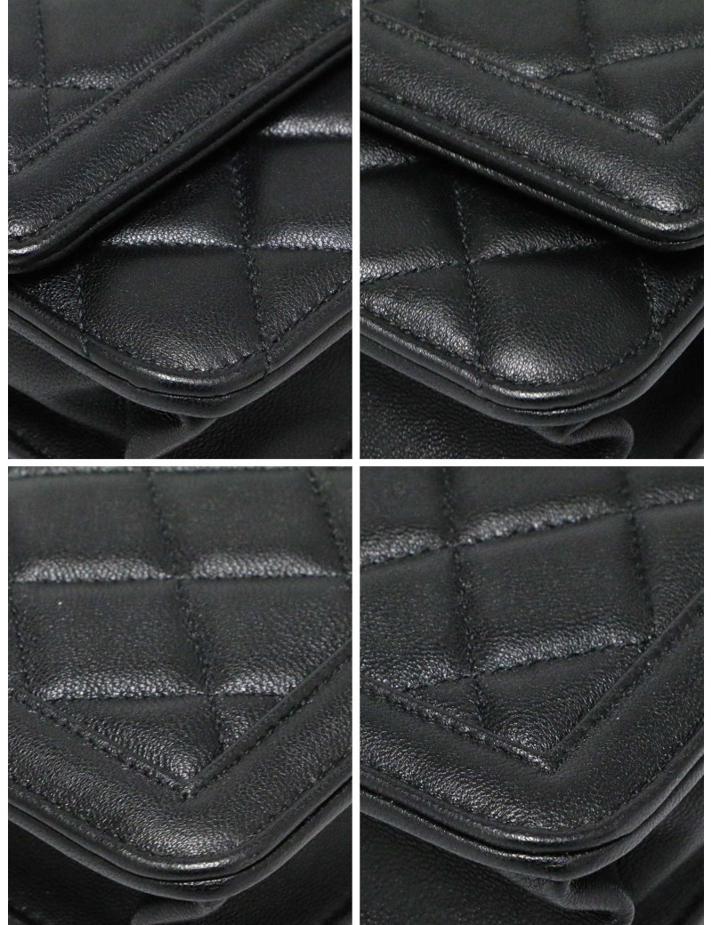 Mini sac Chanel cuir d'agneau matelassé