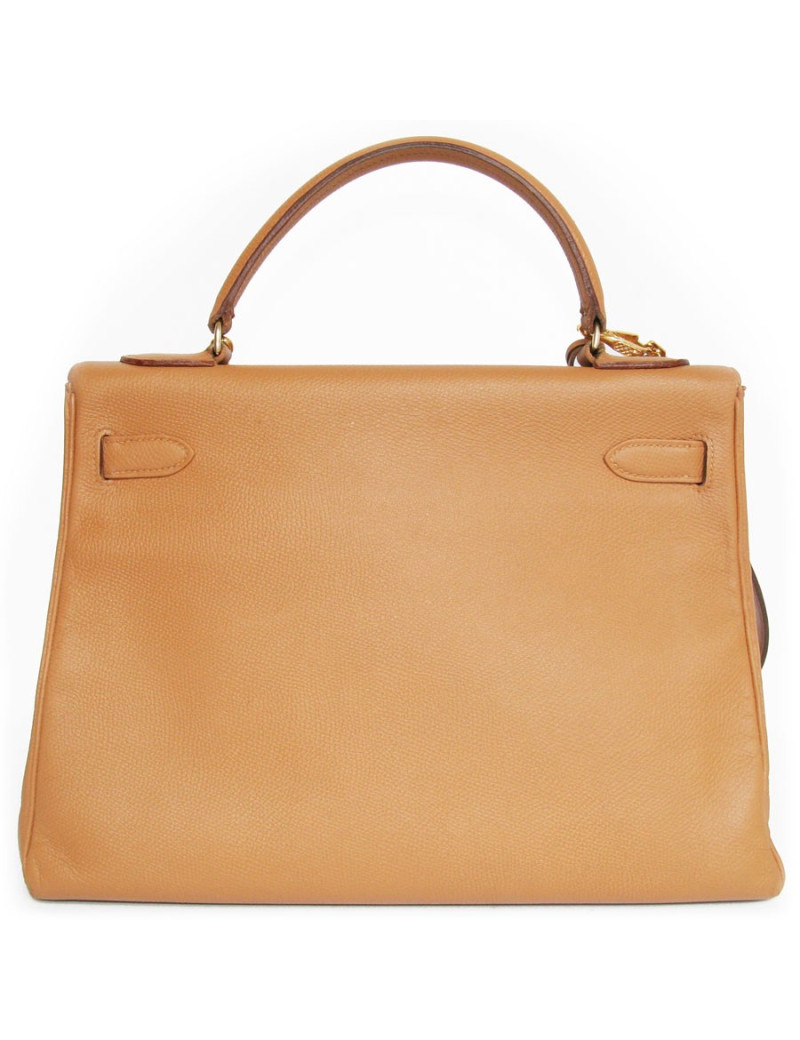 Kelly 32 HERMES en cuir togo marron
